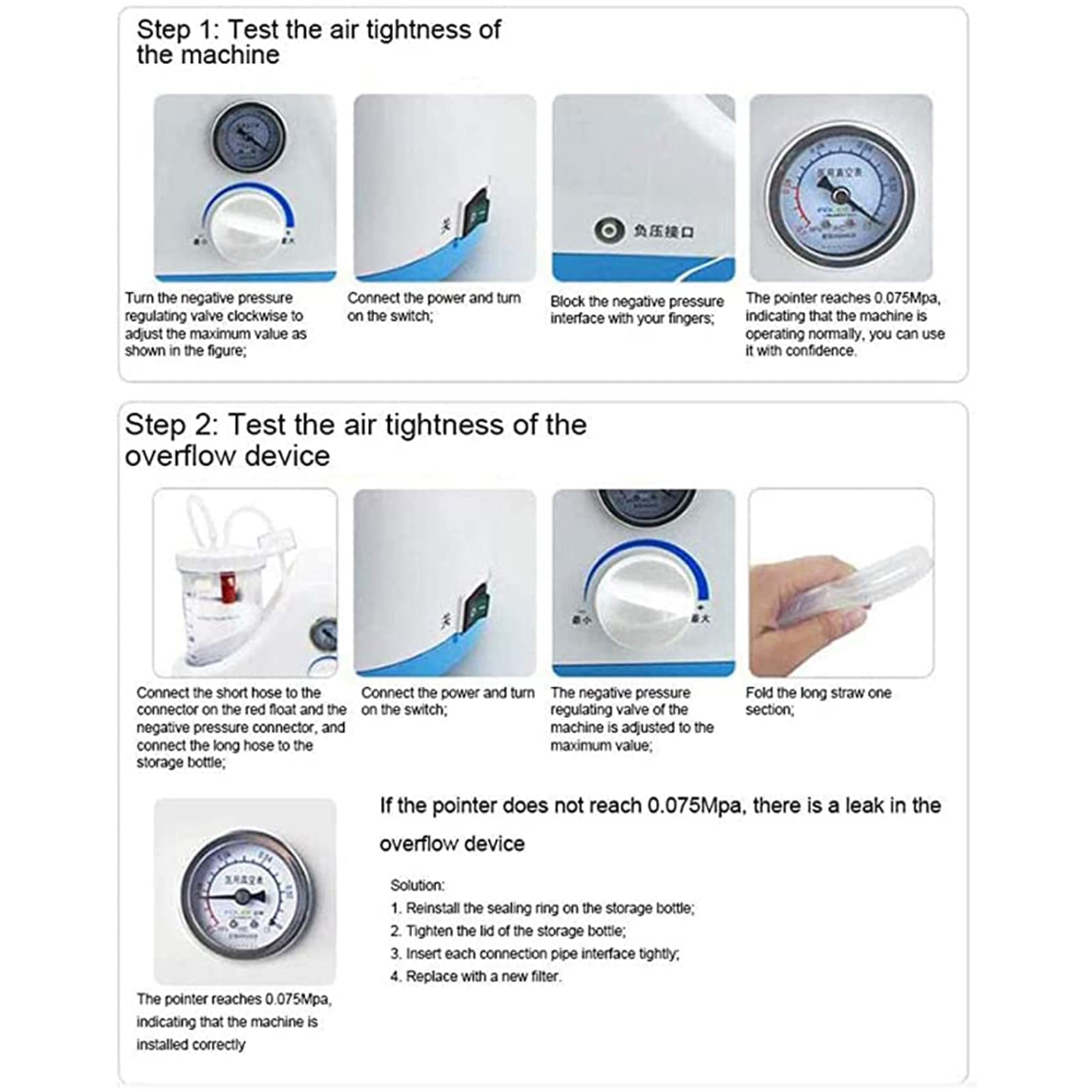 Succión automática de flemas, máquina de succión de secreción de moco, Bomba de succión de Garganta para Adultos con Herramienta de Limpieza de Botellas de Agua de 1000 Ml