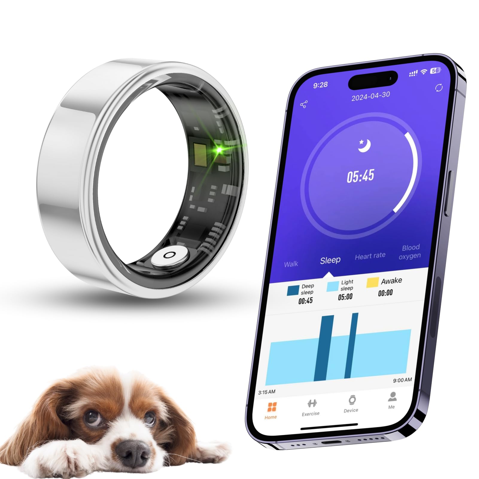 2024 New Smart Ring Bluetooth 5 0 Shake to Take Photos Activity Tracker Sleep Monitor Health Tracker Heart