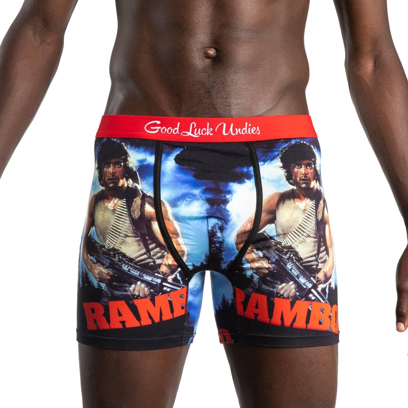 Good Luck Undies Men's Rambo Boxer Brief Underwear