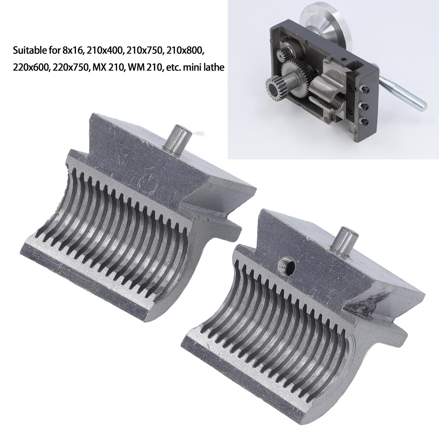 Lathe Half Nut Kit, Tr16x2.5mm Thread, Metric Split Nut, Suitable for 8x16, 210x400, 210x750, 210x800, 220x600, 220x750 Mini Lathes