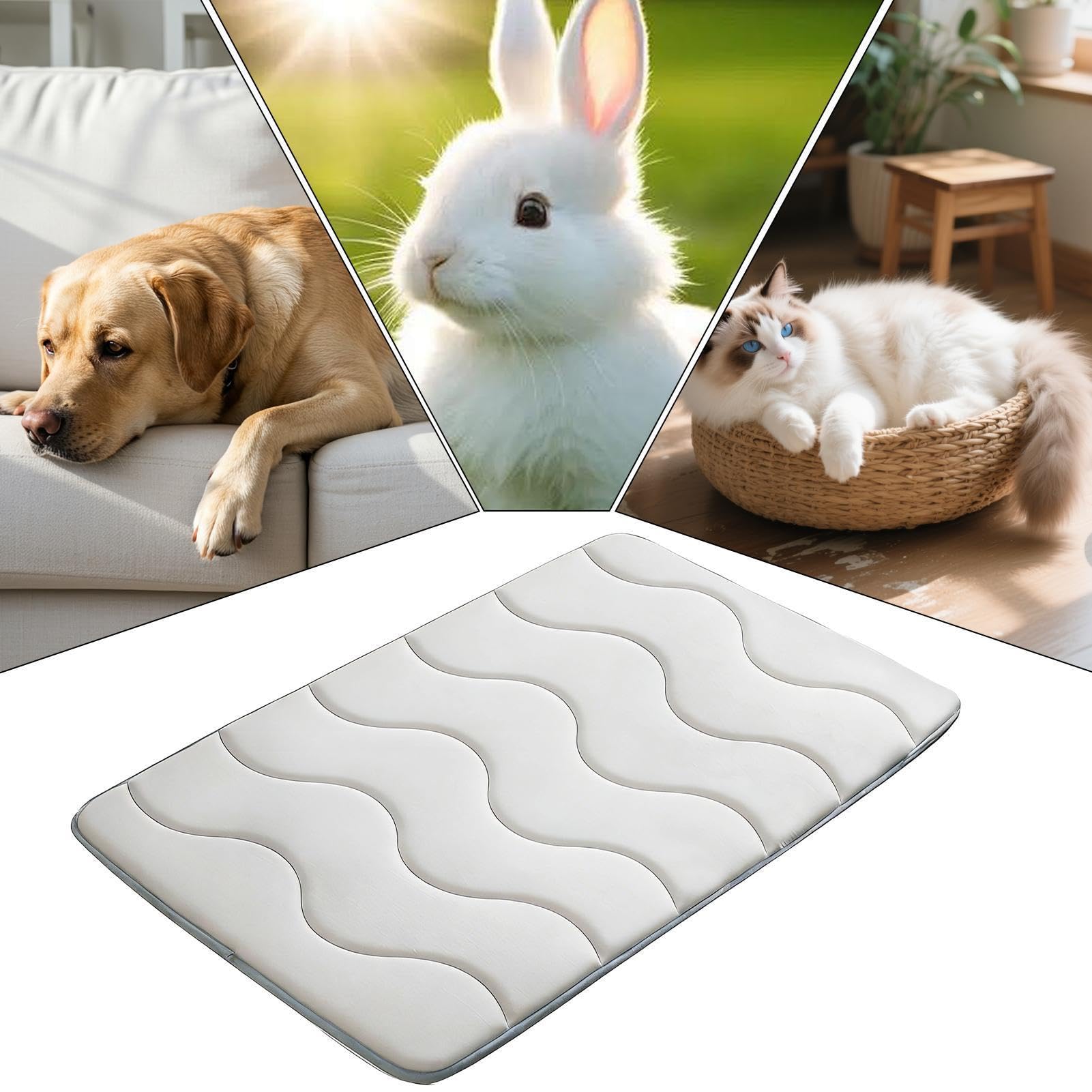 Alfombrilla de refrigeración para perros, lavable, de larga duración, cojín
