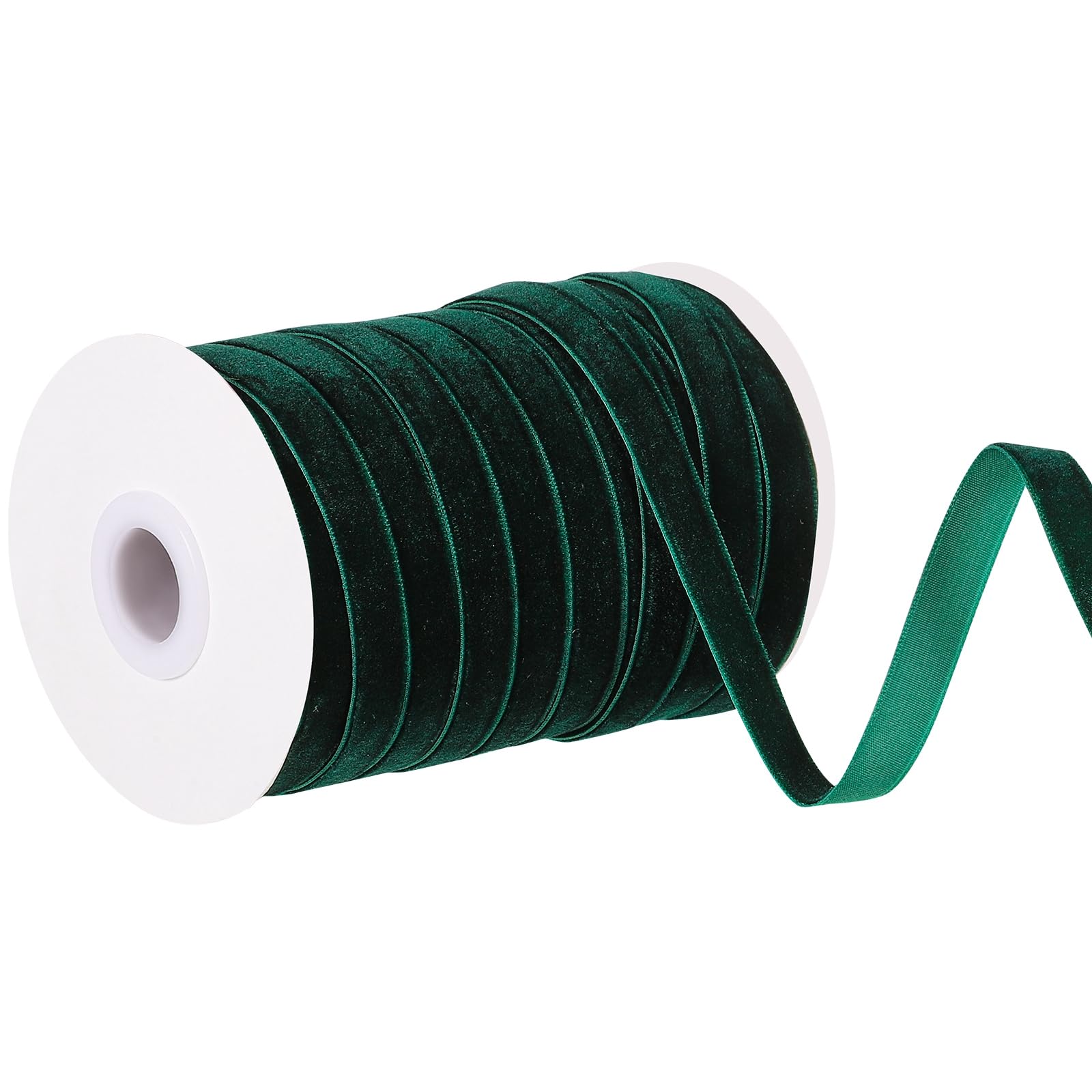 Ruban en tissu velours fin vintage vert, matériau noble pour ras du cou et coiffure
