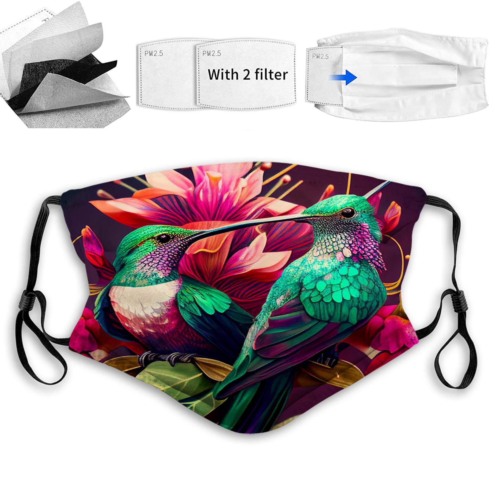 Unisex Comfortable Filter Sponge Windproof Mask Printed,Mouth Cover,Face Mask Reusable Washable Cloth Adult 241