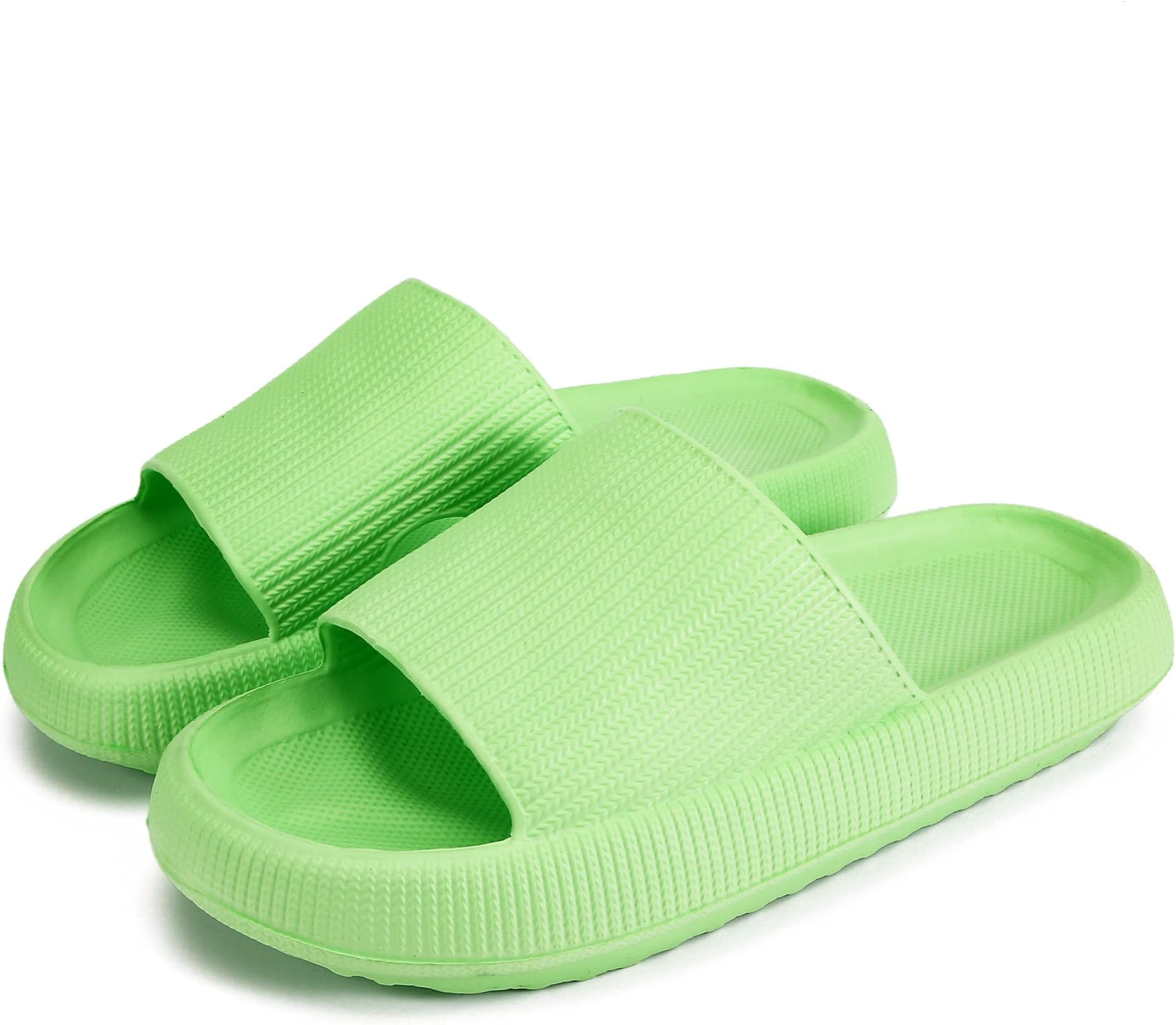 yeezy slides neon green