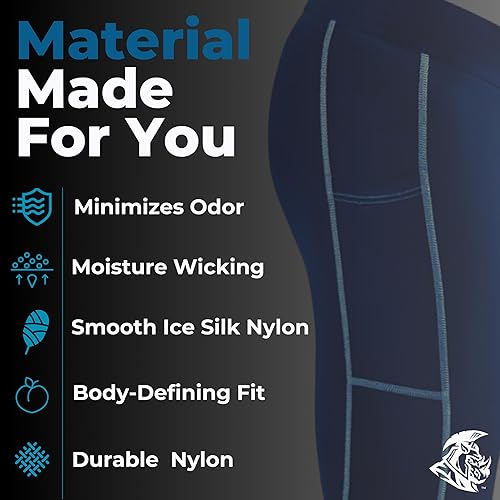 Miniatura 6 de Real Men D Pouch - Pantalones de compresión para hombre, leggings para hombre, pantalones de yoga, medias, capa base para hombres clima frío