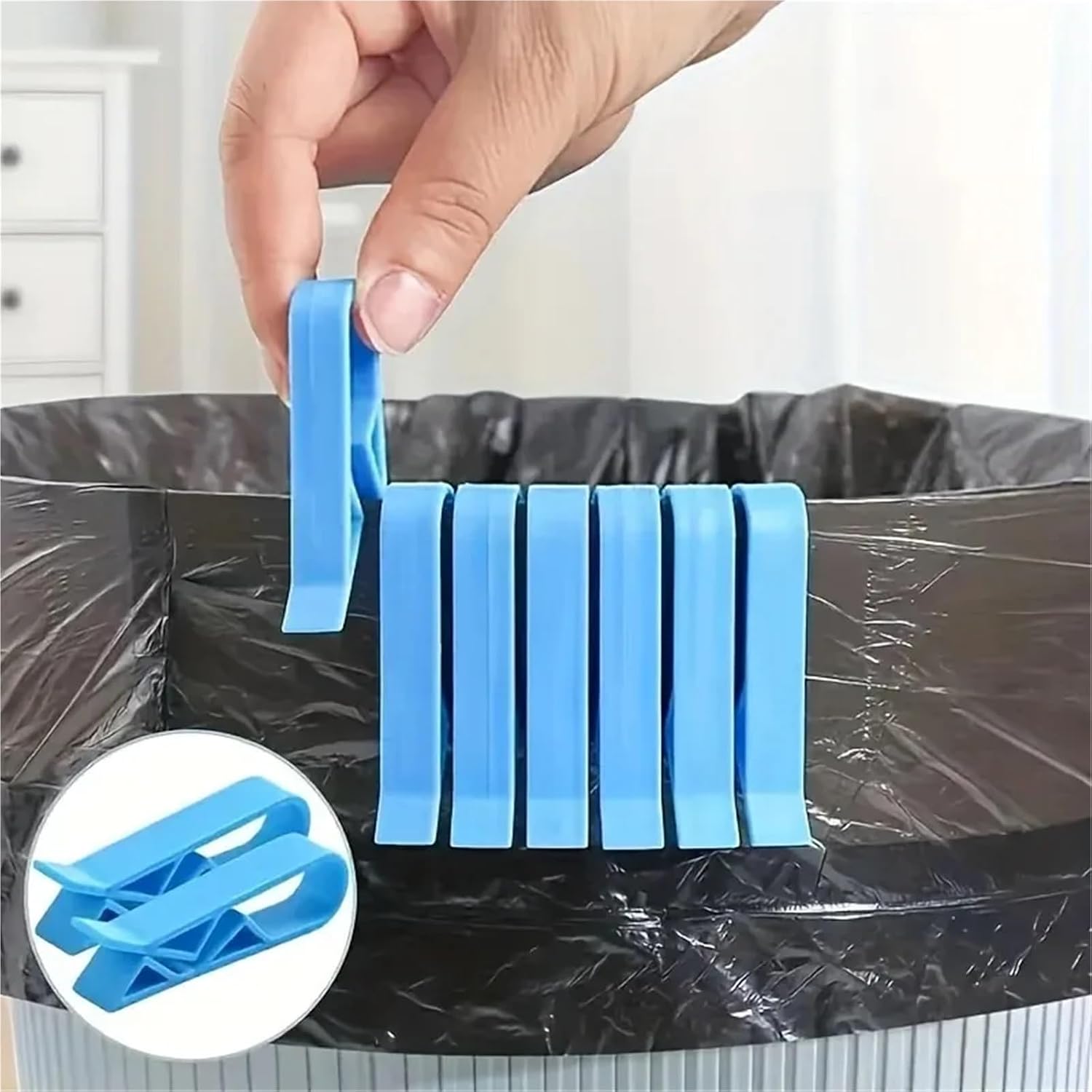 100 Pcs Waste Basket Can Fixation Clip Kitchen Bathroom Organizer Household Storage Clamp Garbage Bin Sealing Tools New