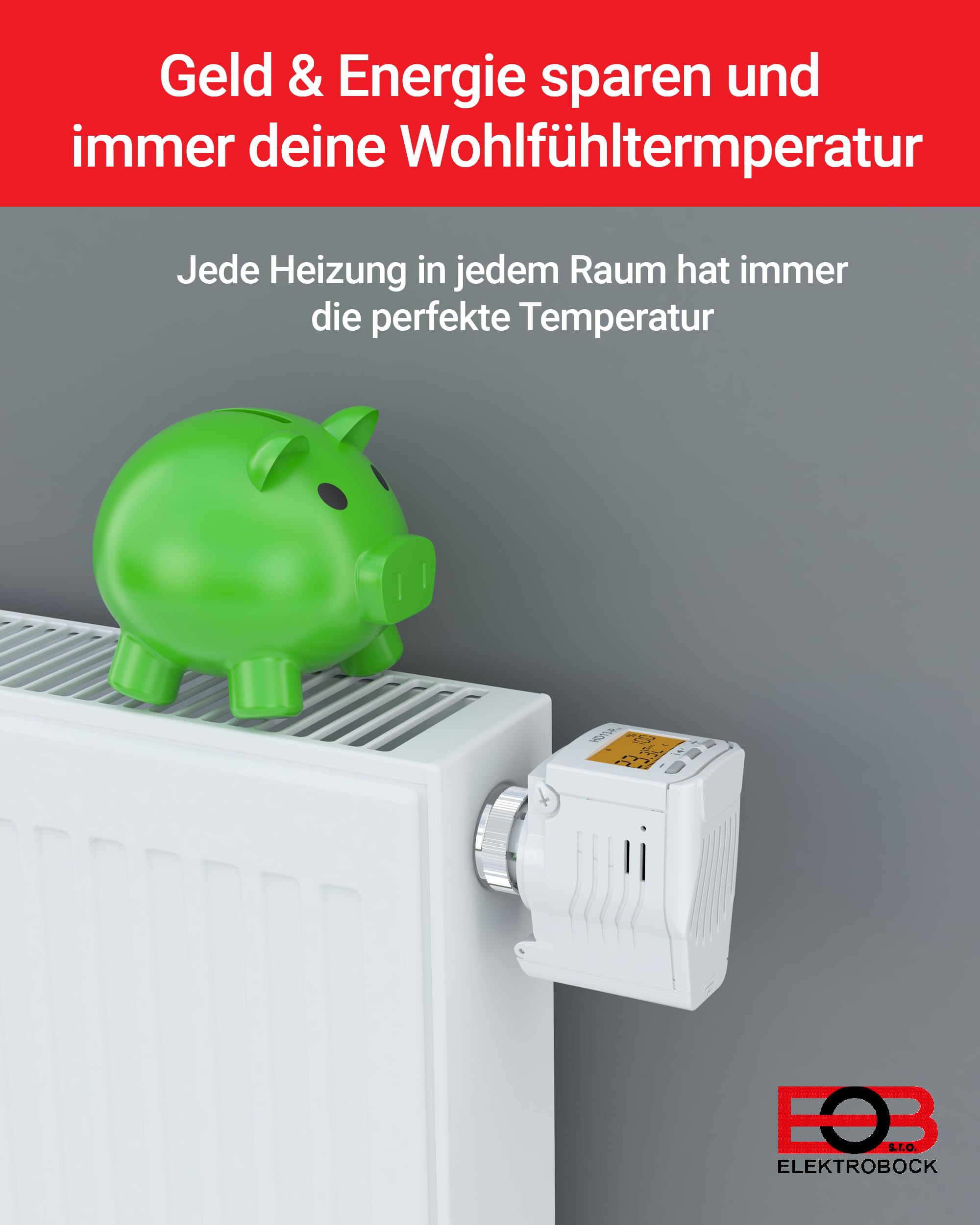 Elektrobock 175 HD13 Profi - Termostato elettronico per termosifoni da 3 a 40 °C