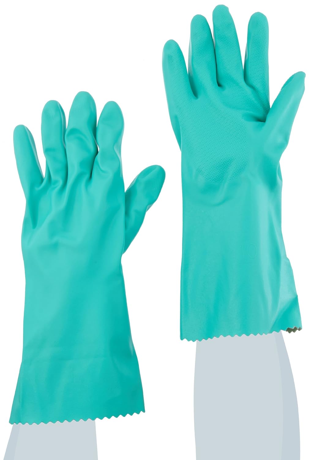 MAPA Professional Stansolv AK-22 Nitrile Mediumweight Glove, Chemical Resistant, 0.033' Thickness, 14' Length, Size 11, Green (Bag of 12 Pairs)