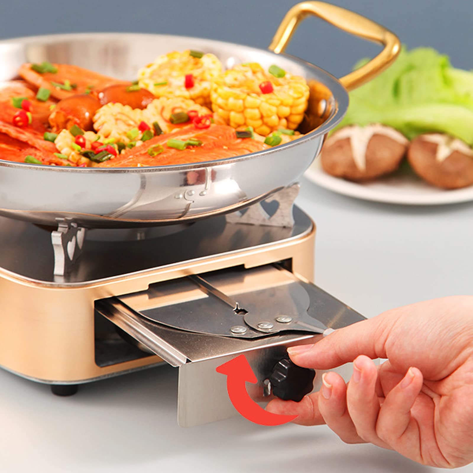 Spirituskocher für Innenraum Campingkocher, Mini Camping Alkoholkocher, Tragbarer Campingkocher Spiritusbrenner, Alcohol Stove Spirituskocher für Innenraum, Leicht Zu Tragen,Silver