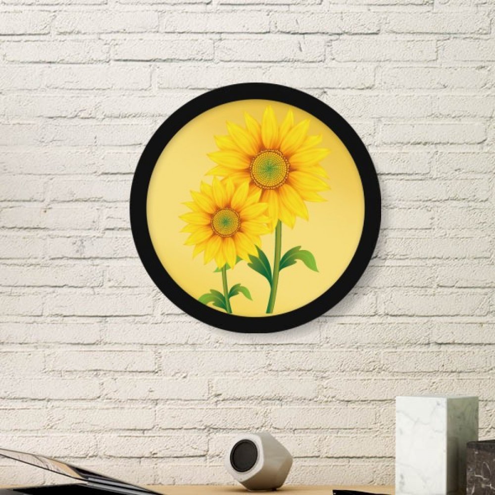 Cadre photo rond de style nature pour décorer un salon accueillant