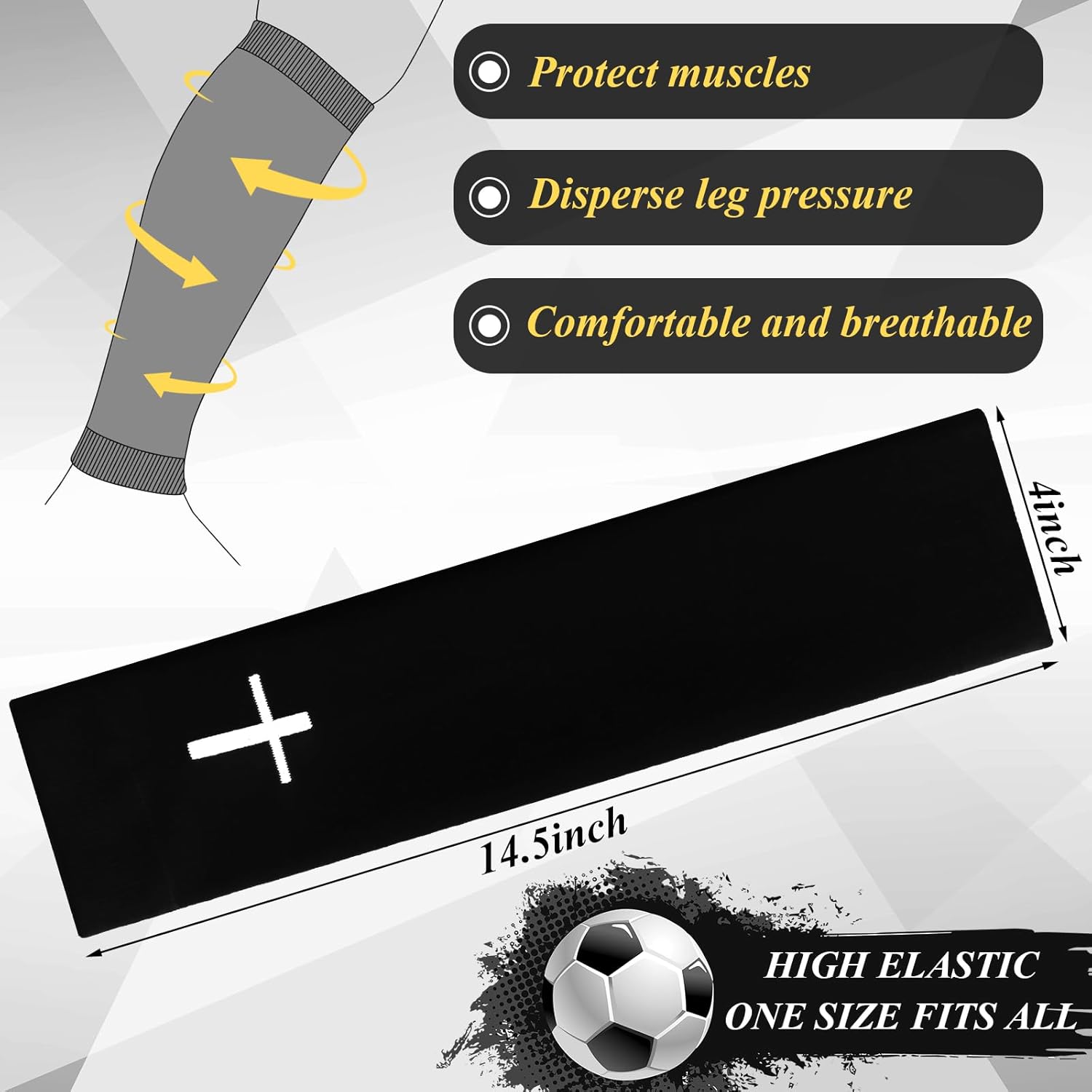 12 Pairs Cross Grip Soccer Socks Soccer Shin Guard Sleeves Non Slip Christian Socks with Bible Verse for Men Women