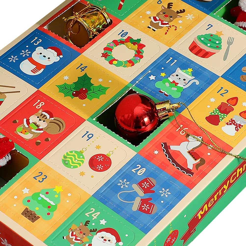 Kichvoe 15pcs Xmas Advent Calendar Box: 24-day Fillable DIY Empty Boxes for Candy Chocolate Party Favors - Christmas Countdown Calendar Paper Box