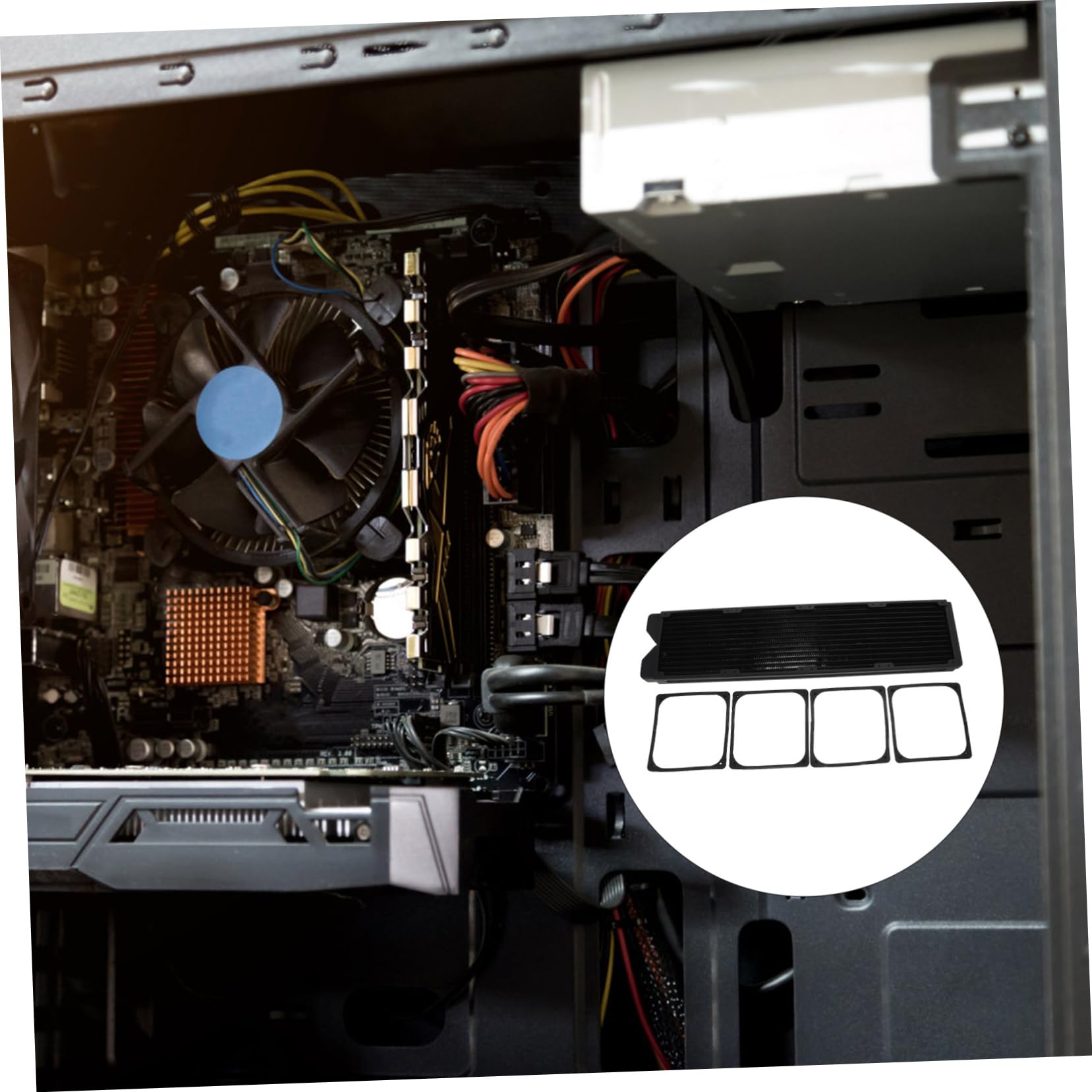 NUOBESTY Radiateur de Refroidissement Eau pour Pc Cuivre Échangeur de Chaleur pour CPU et Carte Graphique Dissipateur Thermique Pratique et Durable