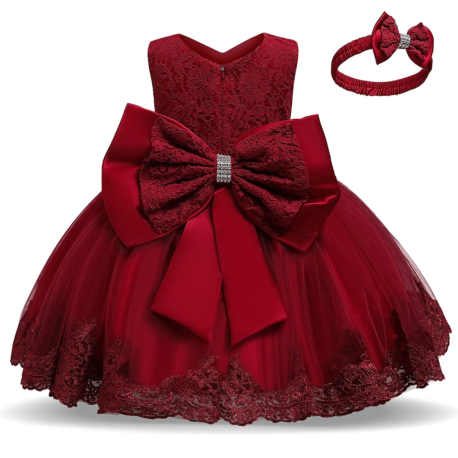 TTYAOVO Bebé Boda Pompa Bautismo Bautizo Tutu Vestido Chicas Princesa Vestir — view 7