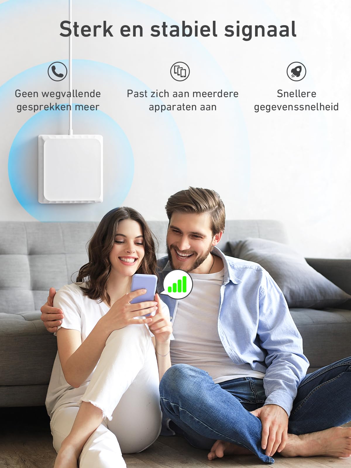 ANYCALL Mobiele Signaalversterker voor Banden 1/3/7/8/20, Versterkt 5G, 4G LTE, 3G GSM Signalen, Compatibel met Alle Europese Carriers, Geschikt voor Gebieden met een Zwak Signaal, Thuis, Kantoor ANYCALL Mobiele Signaalversterker voor Banden 1/3/7/8/20, Versterkt 5G, 4G LTE, 3G GSM Signalen, Compatibel met Alle Europese Carriers, Geschikt voor Gebieden met een Zwak Signaal, Thuis, Kantoor