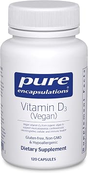 Pure Encapsulations Vitamin D3 Vegan, 120 Capsules