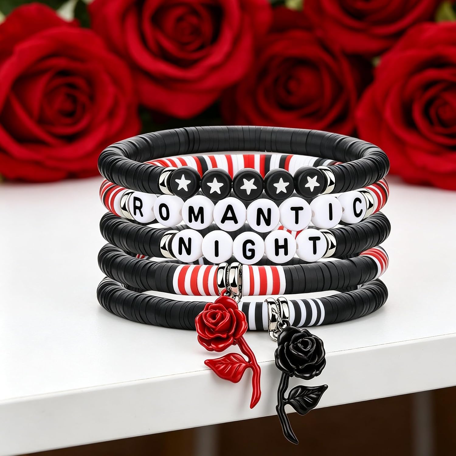 imani Punk Rock Bracelett Black Rose Concert Inspired Bracelet Jewelry for Fans Party Dress Outfit Merch image 4
