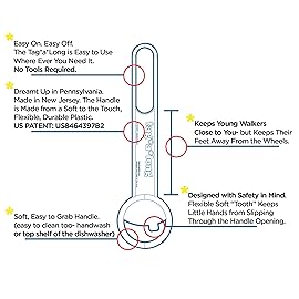Tagalong Stroller Accessory for Safety | Toddler Must Have | Toddler Travel Accessory - Attaches to Strollers, Wagons, Shopping Carts I Disney Trip Essential I Made in USA - Teal