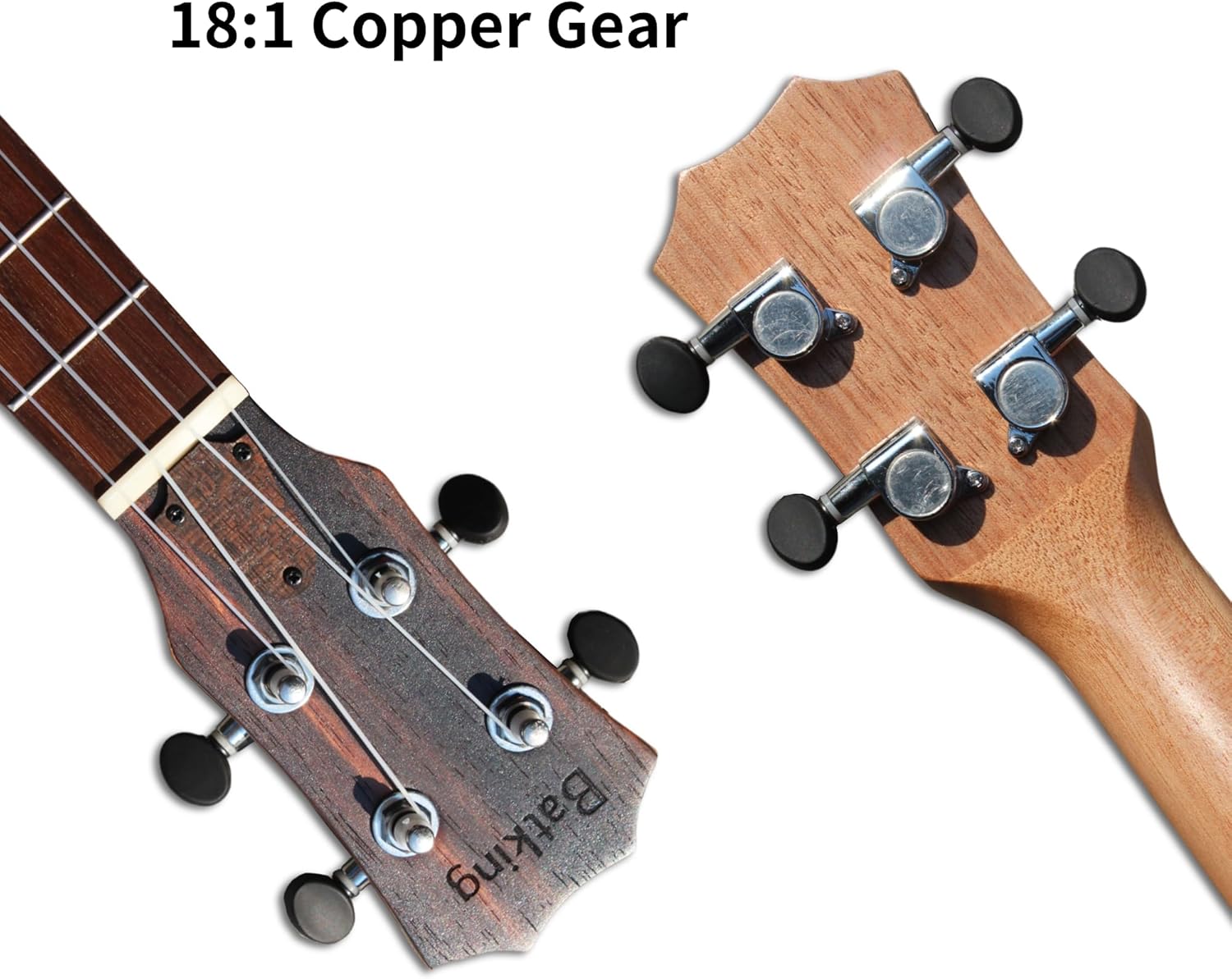 Batking Tenor Ukulele for Left Hand, 26 Inch All Blackwood Acoustic Electirc Ukelele Kit with Truss Rod with EQ with Gig Bag,Strap,Nylon String,Electric Tuner,Pick,shaker