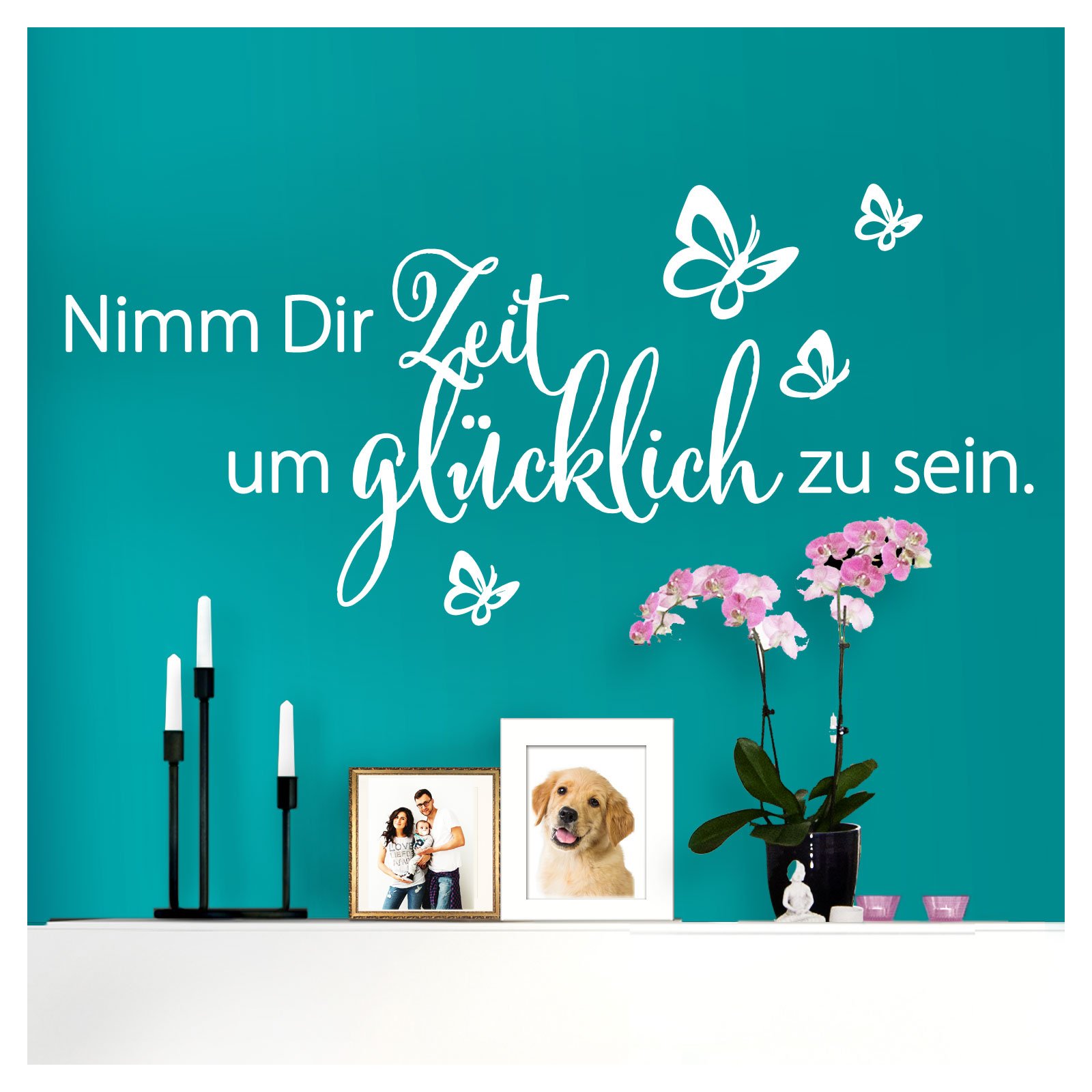Wandtattoo Mit Spruch & Schmetterlingen – Selbstklebend, Rückstandslos Entfernbar, Für Wohnzimmer, Flur & Mehr