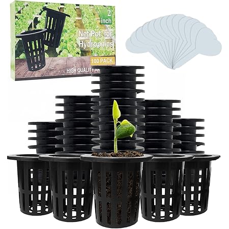 Amazon.com: IPXEAD 50PCS 2 Inch Garden Slotted Mesh Net Cups, Round ...