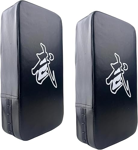 Miniatura 10 de TLBTEK Almohadilla de patada para Taekwondo - Almohadillas de entrenamiento para Muay Thai, MMA, Karate, Kickboxing - Almohadilla curva de cuero