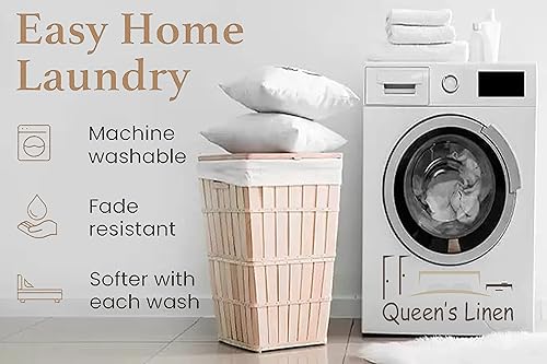 Miniatura 9 de Queen's Linen Sábanas de algodón  Juego de sábanas tamaño King  400 hilos  Bolsillo profundo de 16 pulgadas  Sábanas de calidad de hotel de lujo