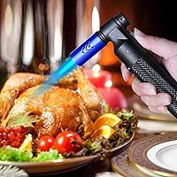 Vista 8 de Paquete de 3 Encendedores Soplete de Butano Llama de Chorro Grande Recargable Portátil Soplete de Butano Ajustable Mini Soplete para Camping