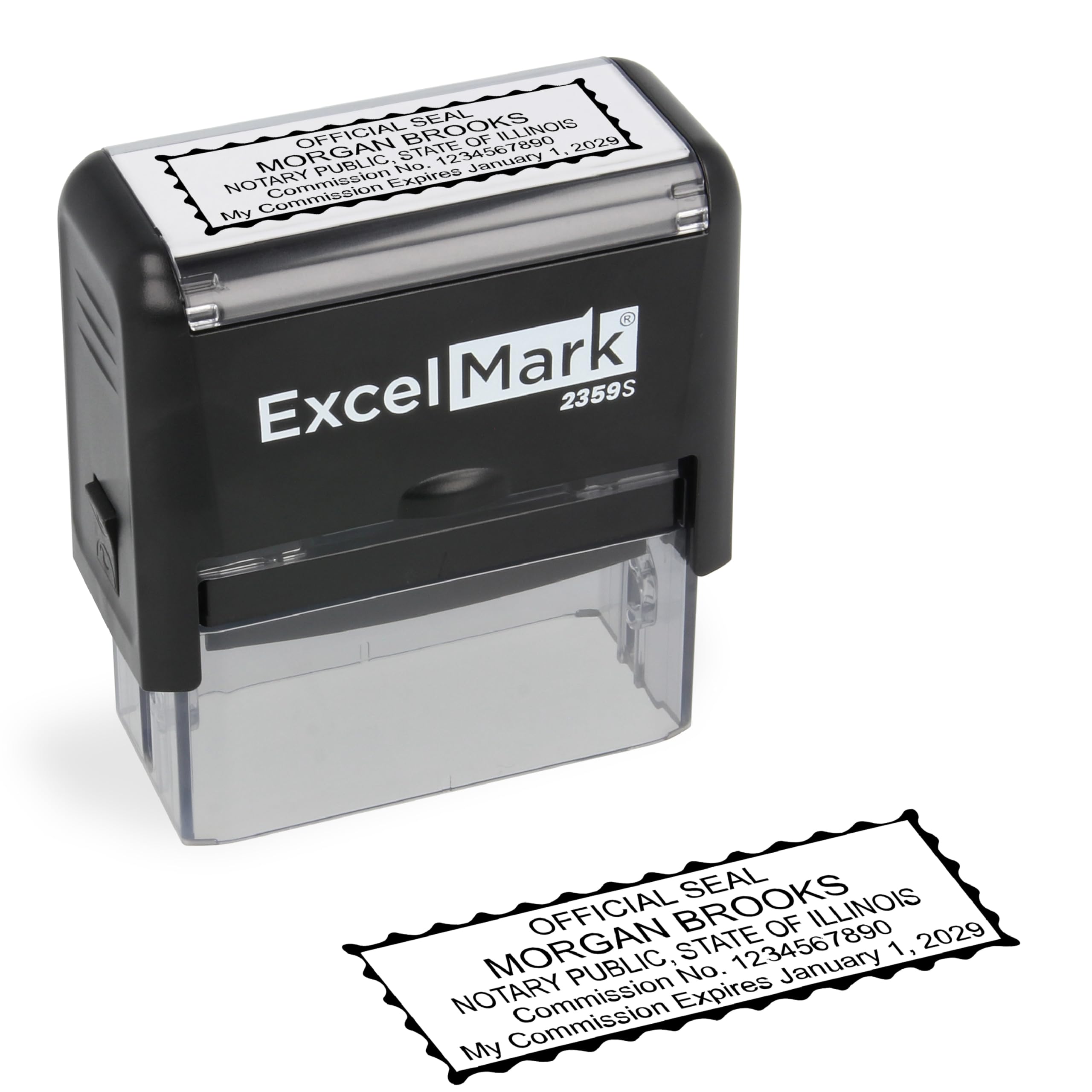 ExcelMark Notary Stamp for All 50 States - Official State Seal - Illinois
