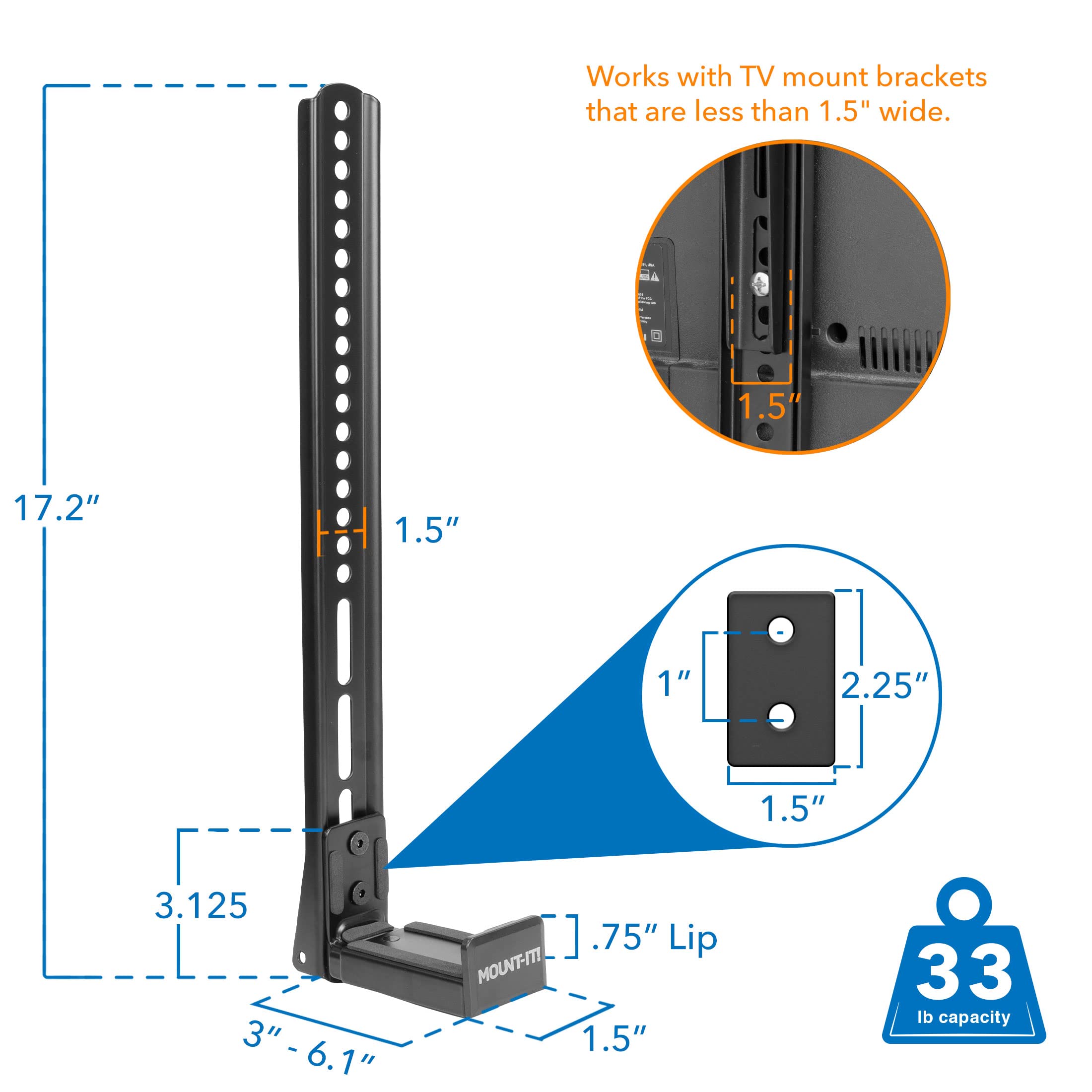 Soundbar Mount for TV - Wall & Back Mounting -8