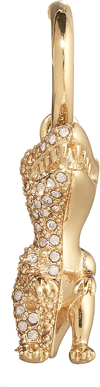 COACH Womens Signature Pavé Rexy Charm Huggie Earrings
