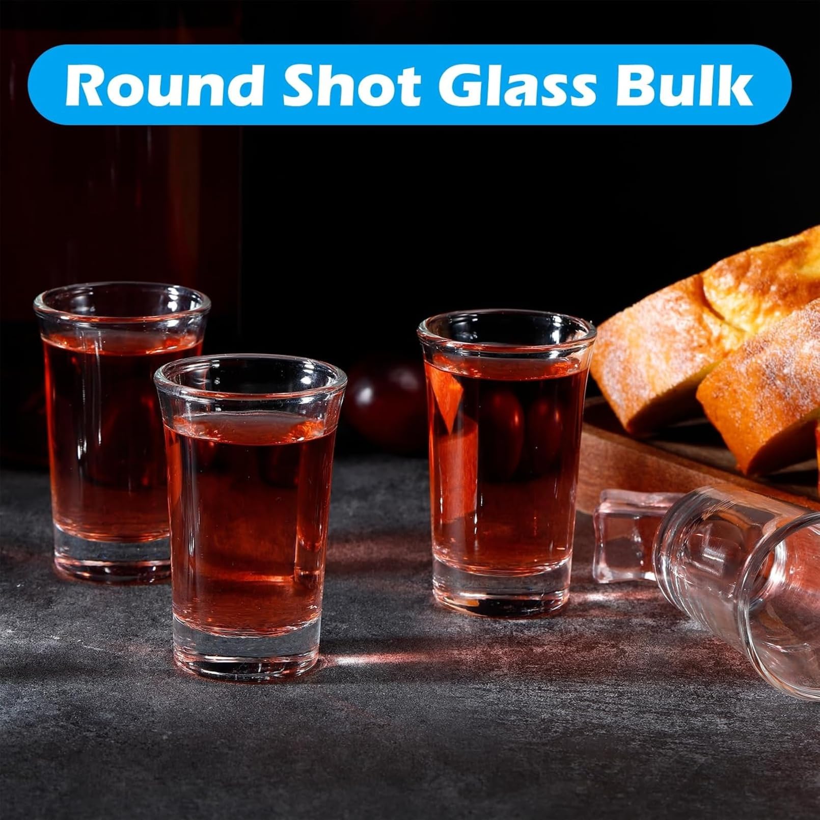 20 Stück Schnapsgläser 44 ml（1.5 Oz） Klar Glas Mit Schwerem Boden