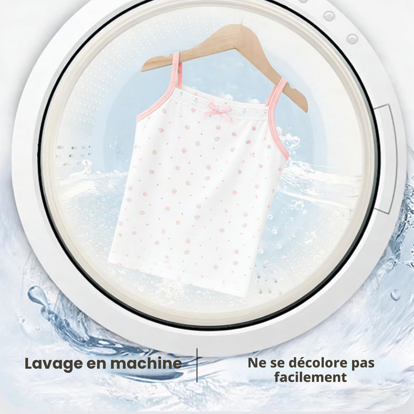 Filles Camisole Coton Gilets sous-vêtements Imprimés Débardeurs Doux sans Manches Enfants Gilets pour 2-10 Ans / 5 Pack