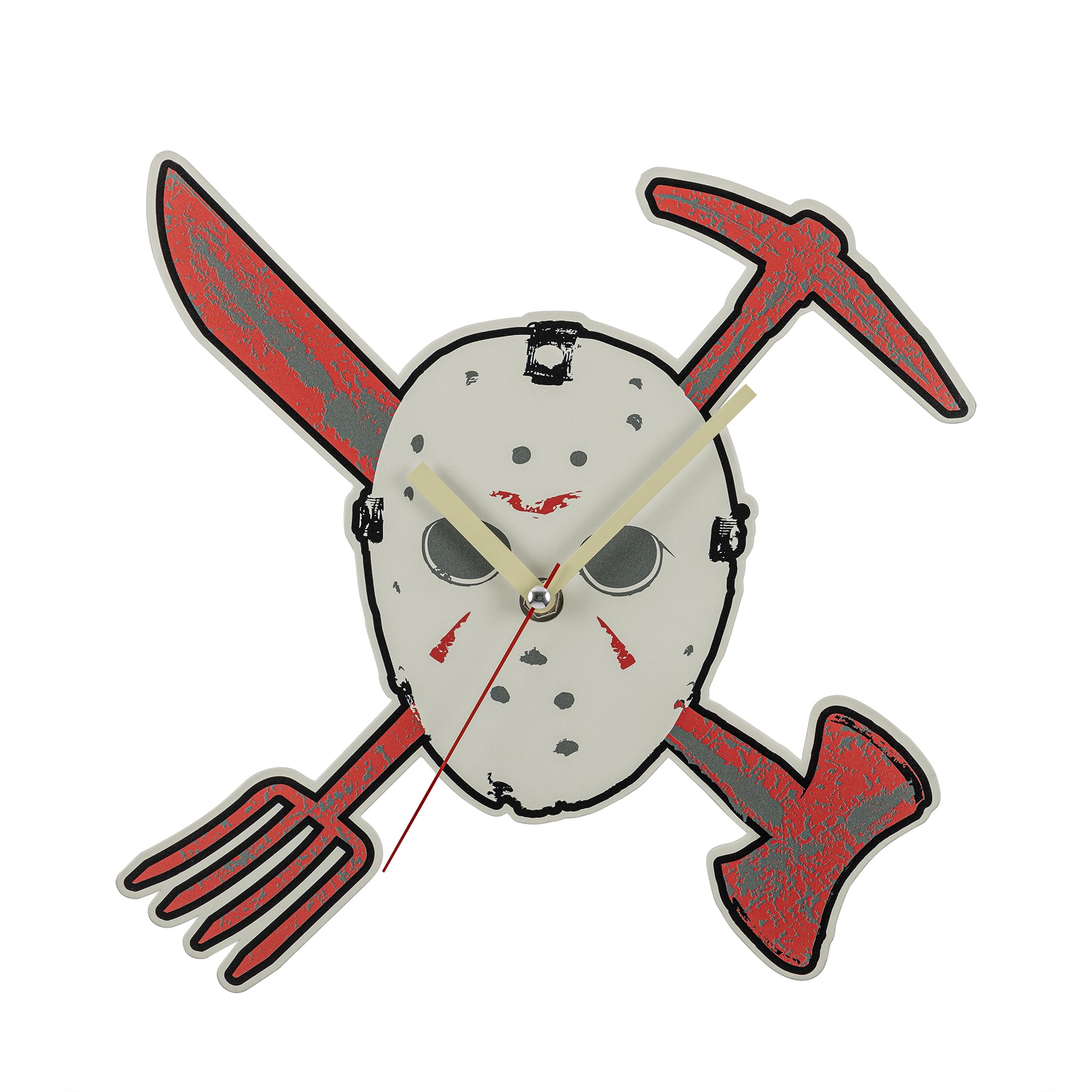 Horloge murale Disney Friday The 13th masque Jason rouge blanc FTT3004