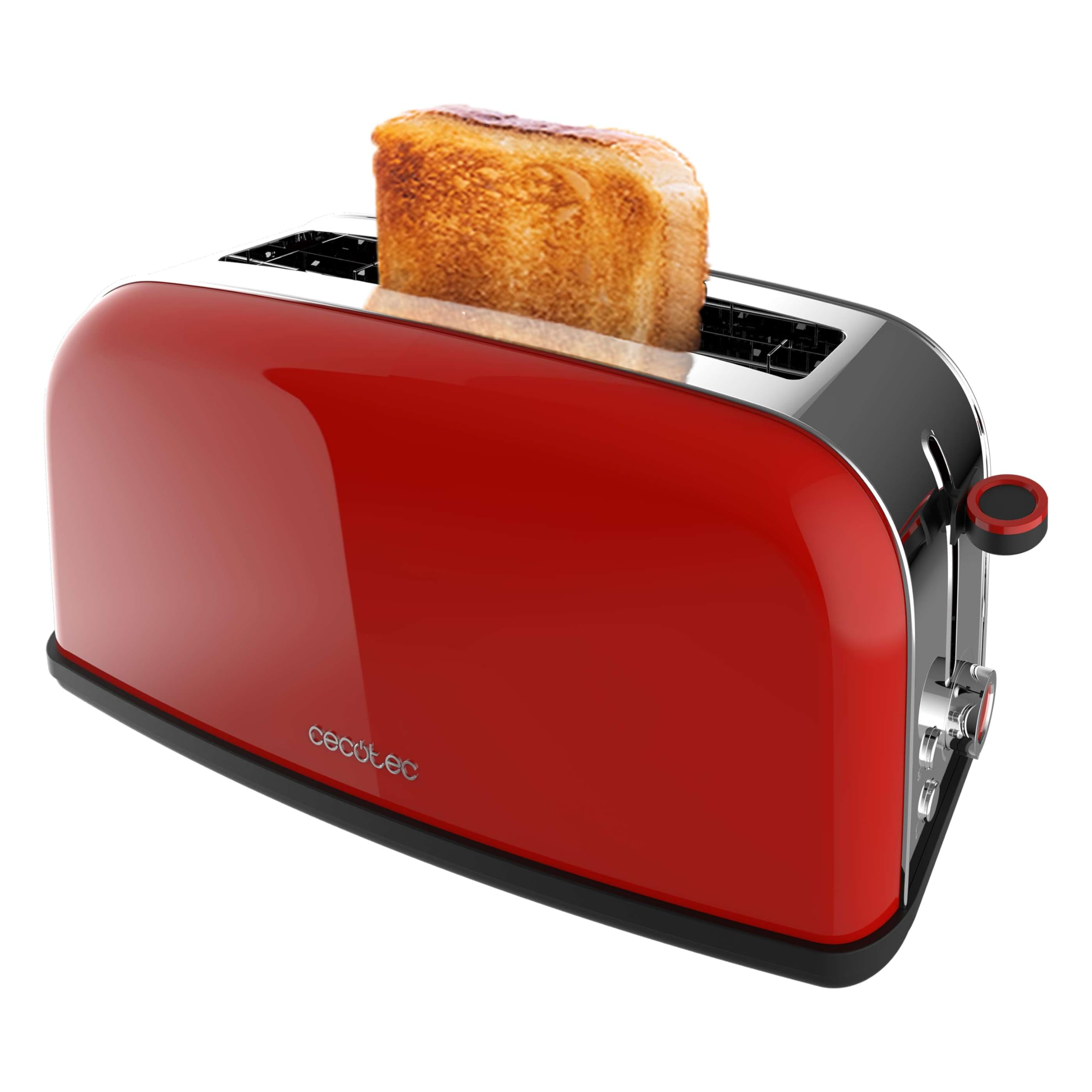 Cecotec Tostador Vertical Toastin' Time 1500 Green, 1500W, Doble ranura larga y ranura ancha 3,8cm, Varillas Superiores, Acero Inoxidable, Apagado y Pop-up Automático, Recogemigas — view 26