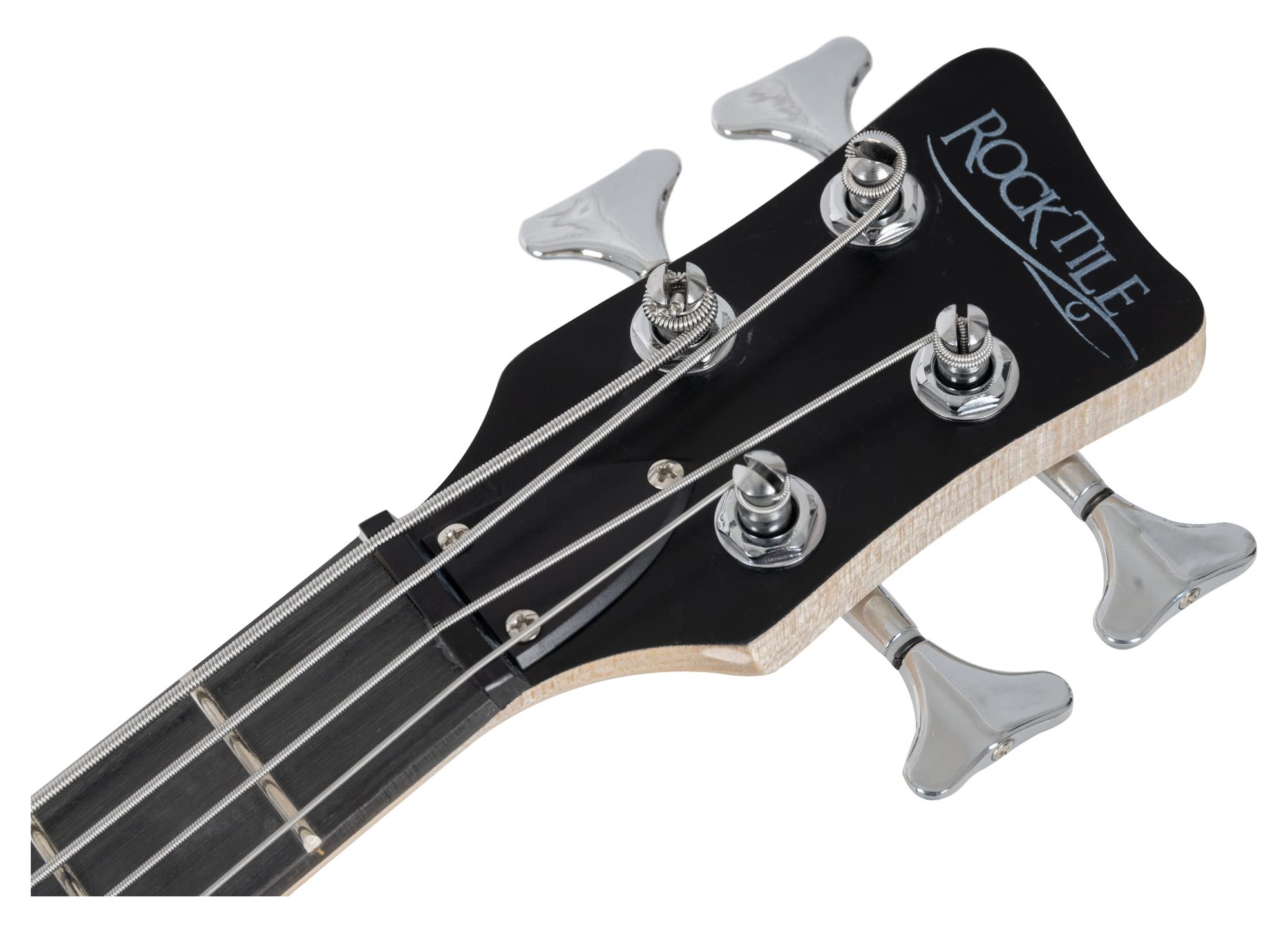 Rocktile TB-4 MBK Traveler E-Bass - 4-saitiger E-Bass im Reiseformat - Body: Erle, Hals: Ahorn - Griffbrett: Technical Ebony - 2 Single Coil-Tonabnehmer - Matte Black