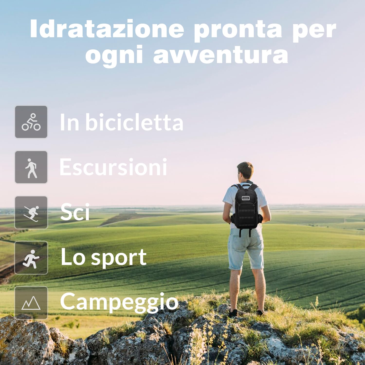 Zaino Bici 16L Zaino Bicicletta per Sci Escursioni Moto Snowboard Ciclismo MTB per Uomo e Donna