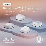 Amazon eero 7 dual-band mesh Wi-Fi 7 router (newest model) - Supports internet plans up to 2.5 Gbps, Coverage up to 190 m², 1-pack