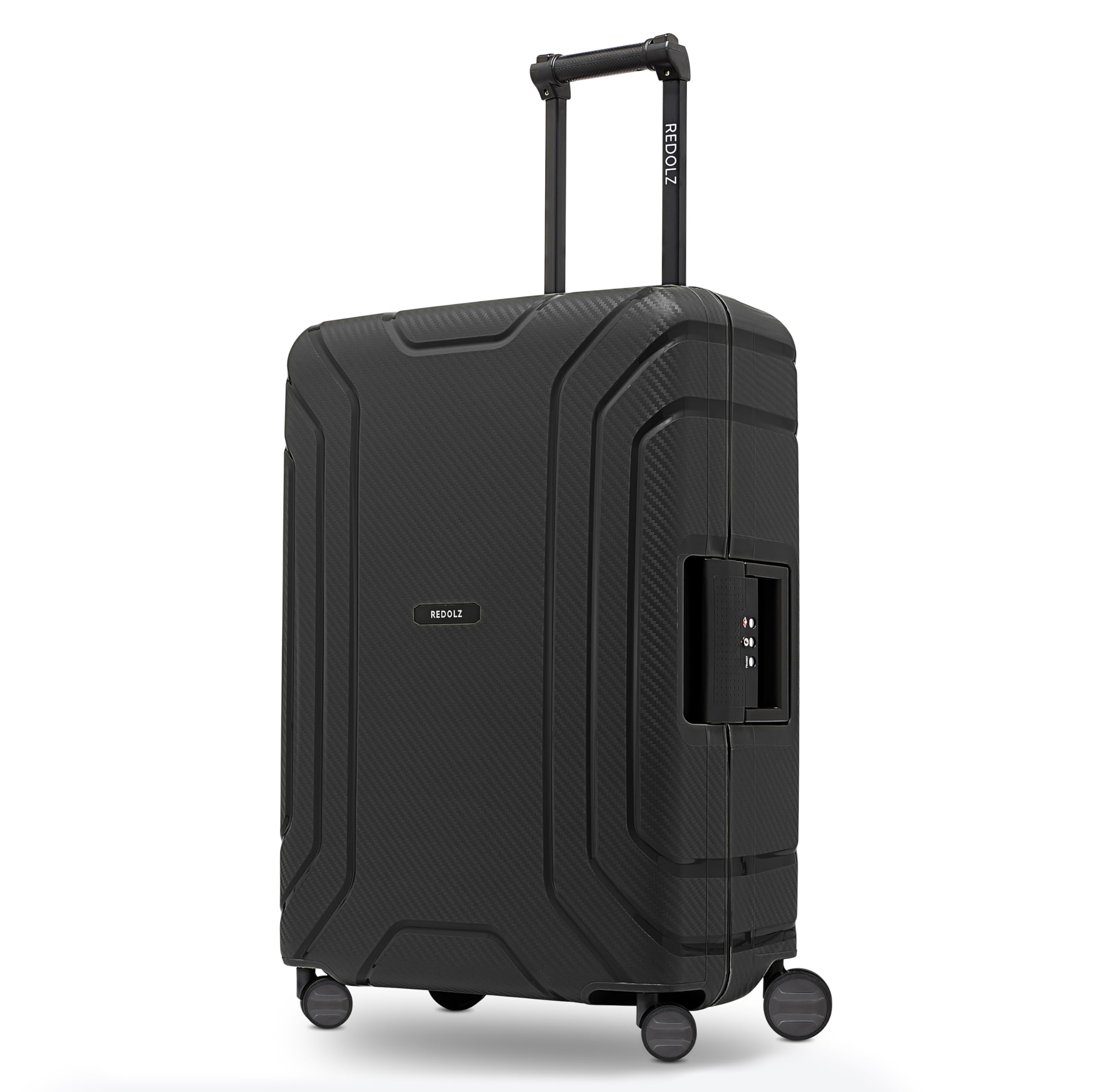 REDOLZ Essentials 15 artykułów podstawowych, Deep Black, M (65 cm), Walizka z twardą obudową z rolkami obrotowymi