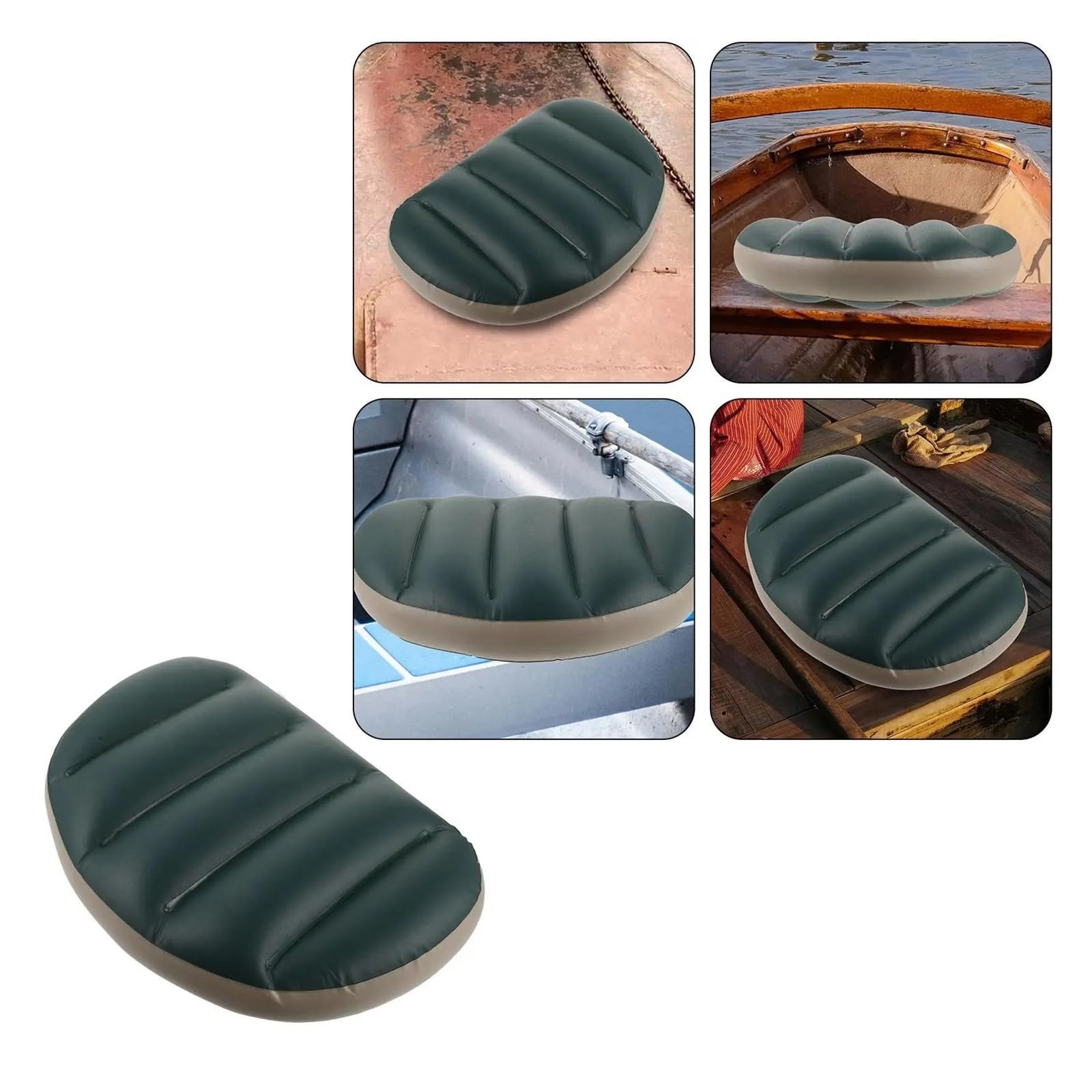 Asiento de Kayak Cojín Inflable portátil Impermeable for Asiento de Barco, Accesorios Marinos, Camping, Kayak, Pesca, Rafting, Respaldo Acolchado