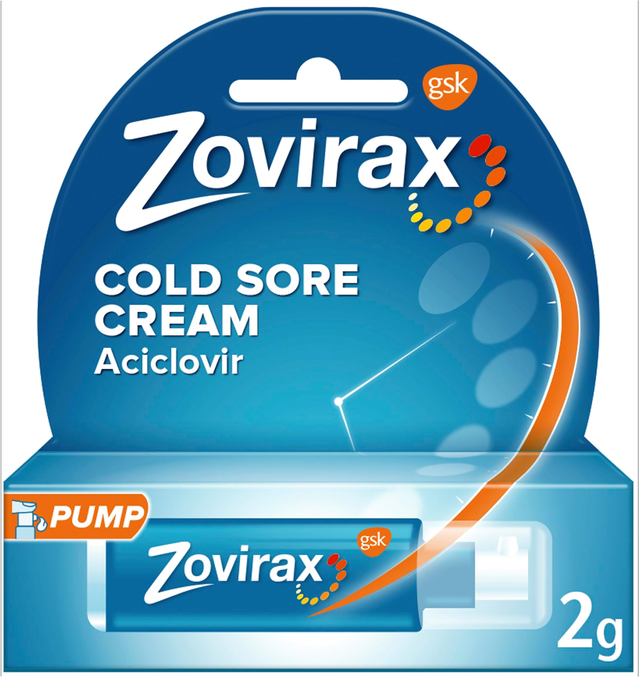 Zovirax Cold Sore Cream Pump, 2 g