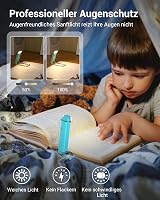 DEWENWILS Olvasólámpa Csipesszel - USB Tölthető Könyvlámpa 2 Fényerőszinttel, Meleg Fehér Fény, Állítható, Könnyű Hordozható Olvasófény Gyer 3