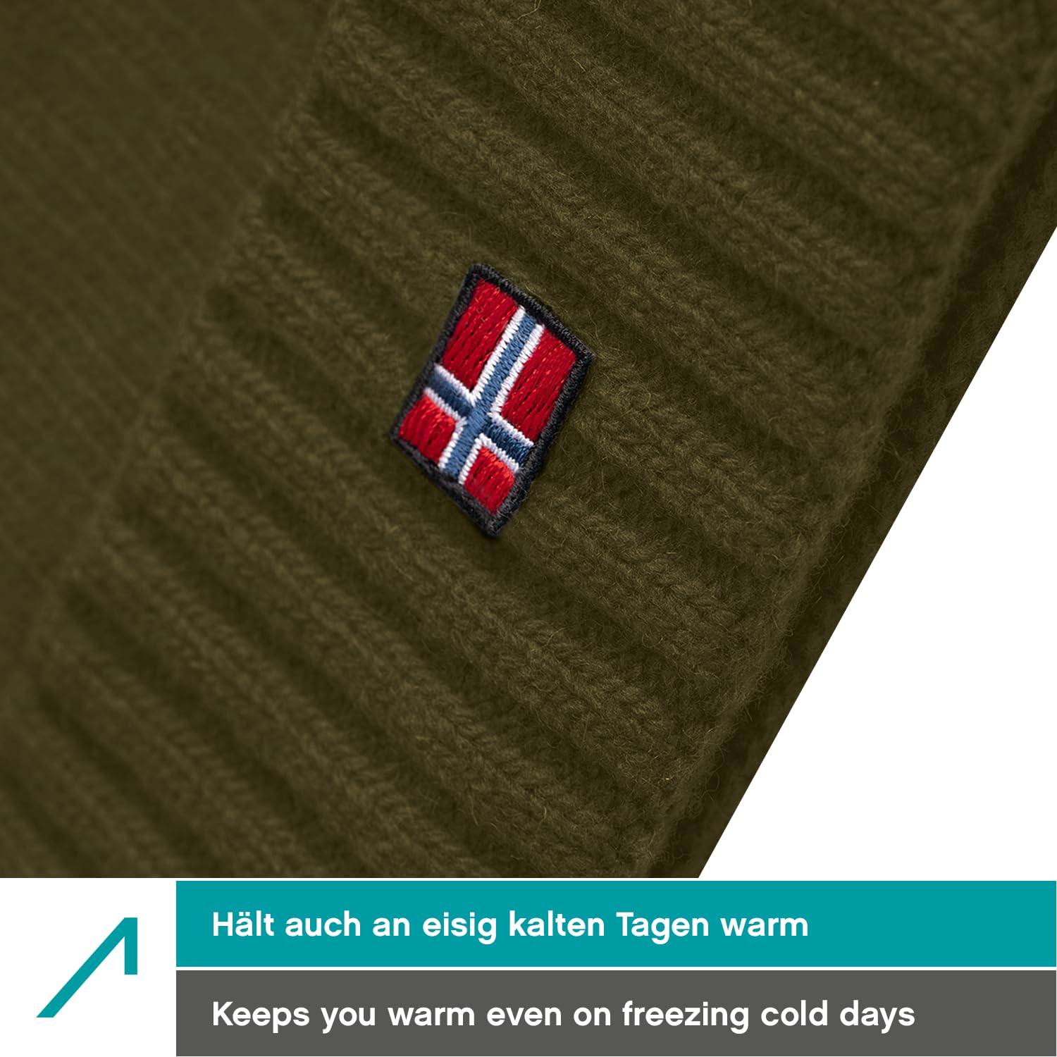 ACE Norway Gorro de invierno - gorro de lana de oveja de punto para adultos - gorro de lana para mujeres y hombres