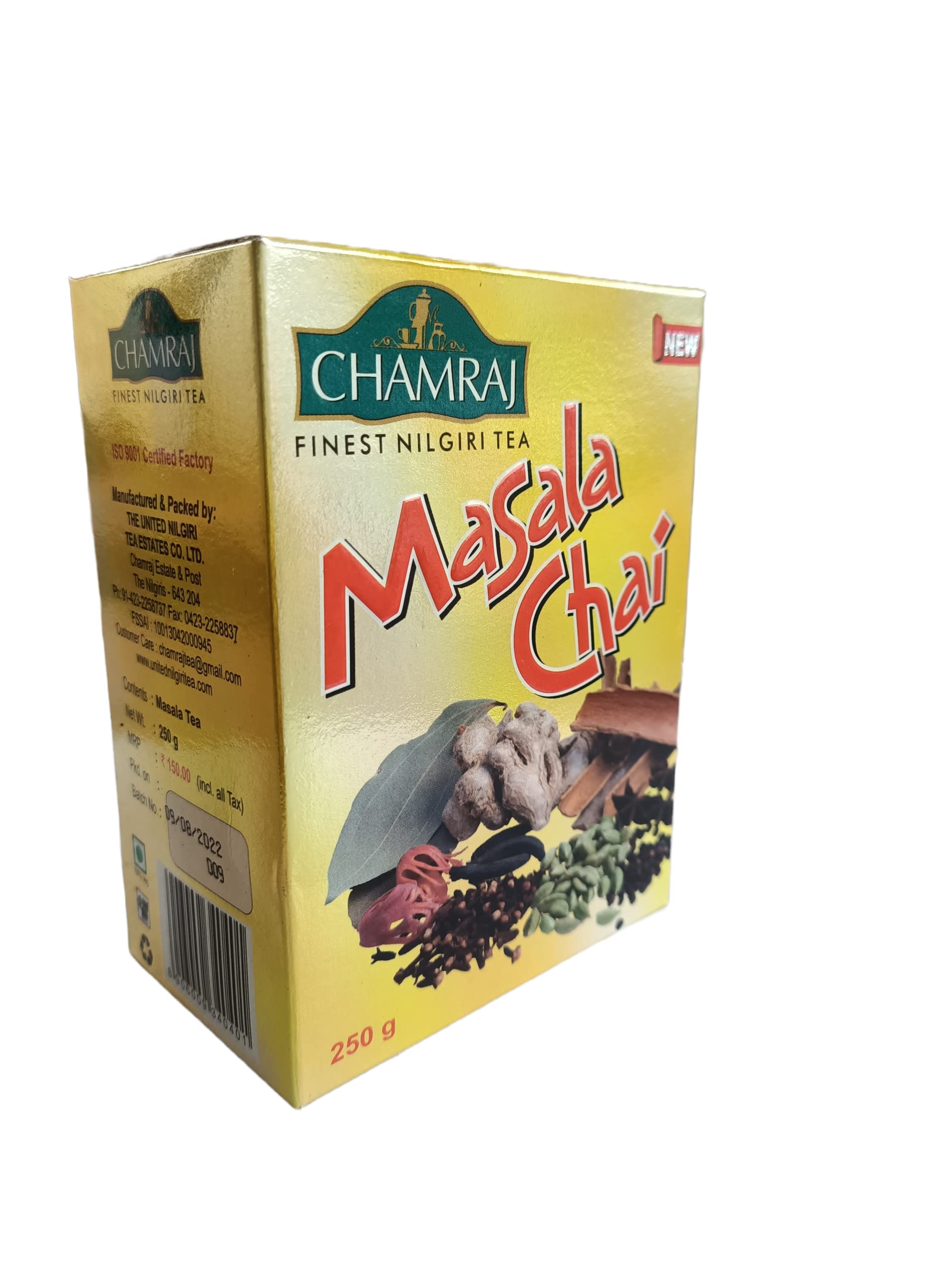 HONEYBEE TEA | Masala Chai 250 g | Pack of 2 | Total 500 g | Finest Nilgiri Tea