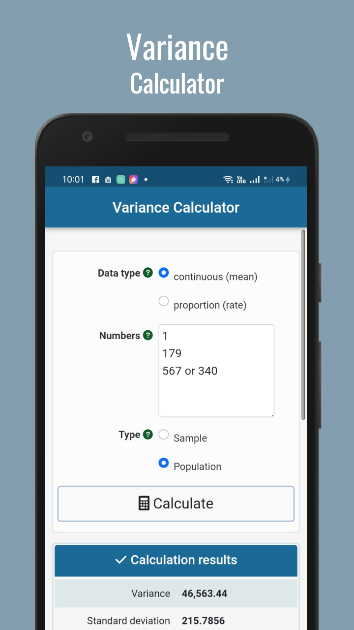 Variance for Android