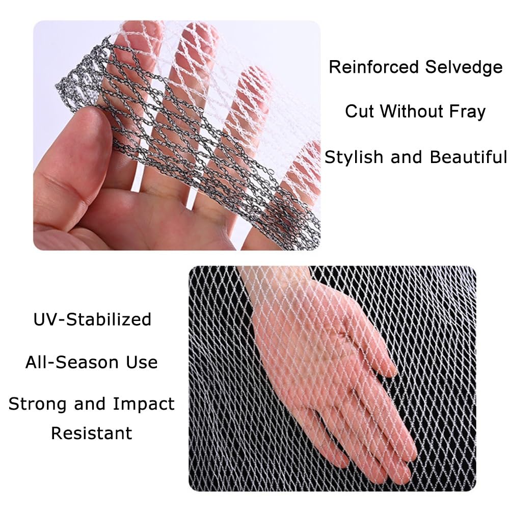 Red de Protección contra Granizo, Malla Antigranizo Reutilizable Alta Resistencia con Hilos Reforzados para Huerto Plantas de Jardín, Resistente a Desgarros, Malla de 5 mm(3 x 100 m/9.8 x 328.1 ft)