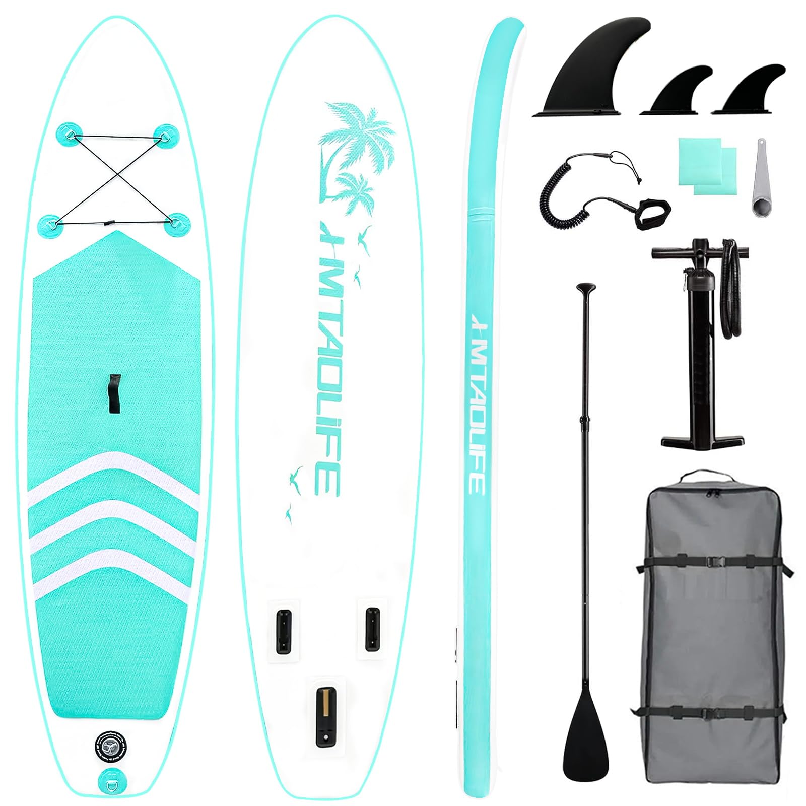 Inflatable Stand Up Paddle Board, 10' SUP with Premium Accessories, Yoga Board for Youth & Adult