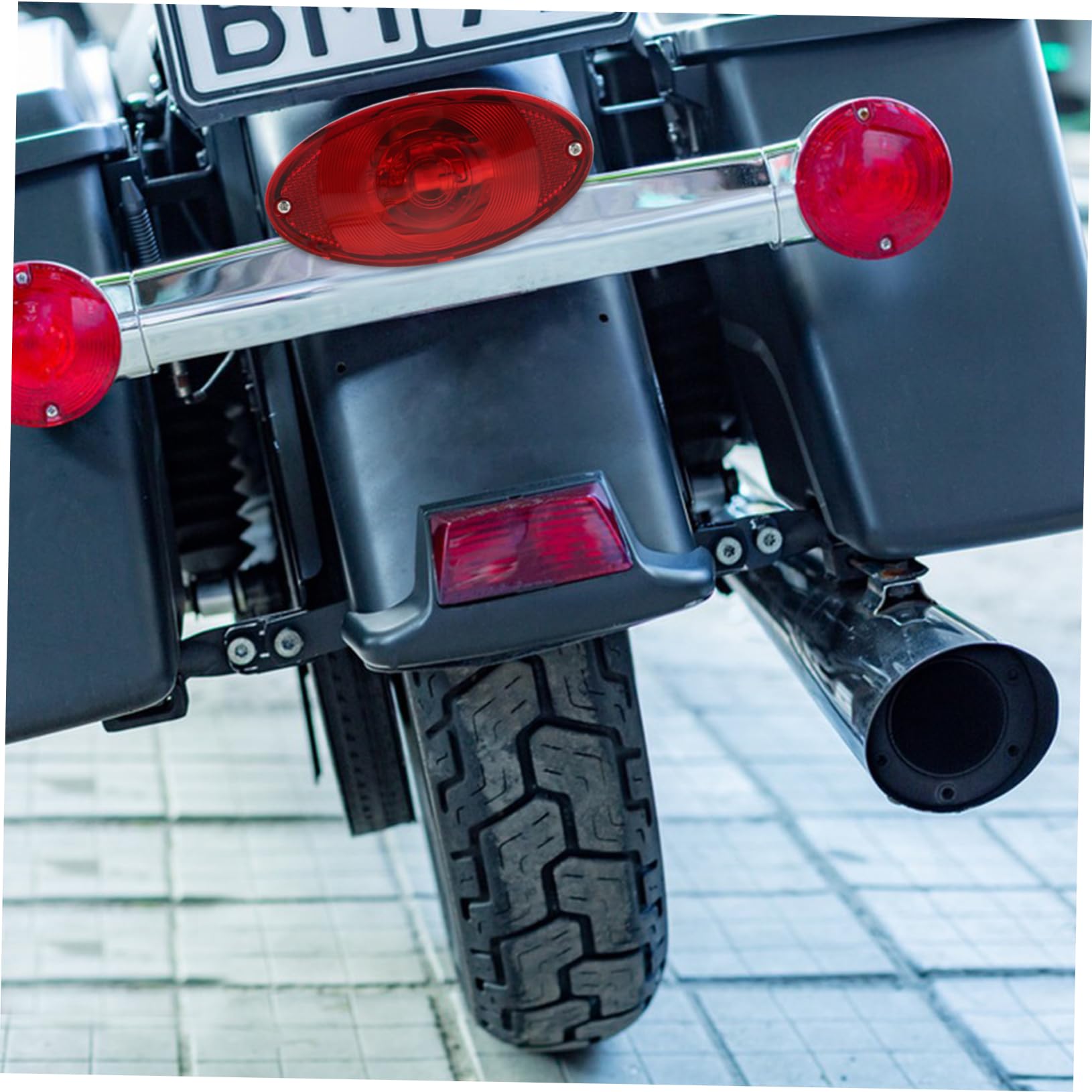 Feu De Frein Arrière Pour Moto Plastique Œil De Chat Lumière De Frein Vintage Et Lumière De Position Compatible Avec Honda