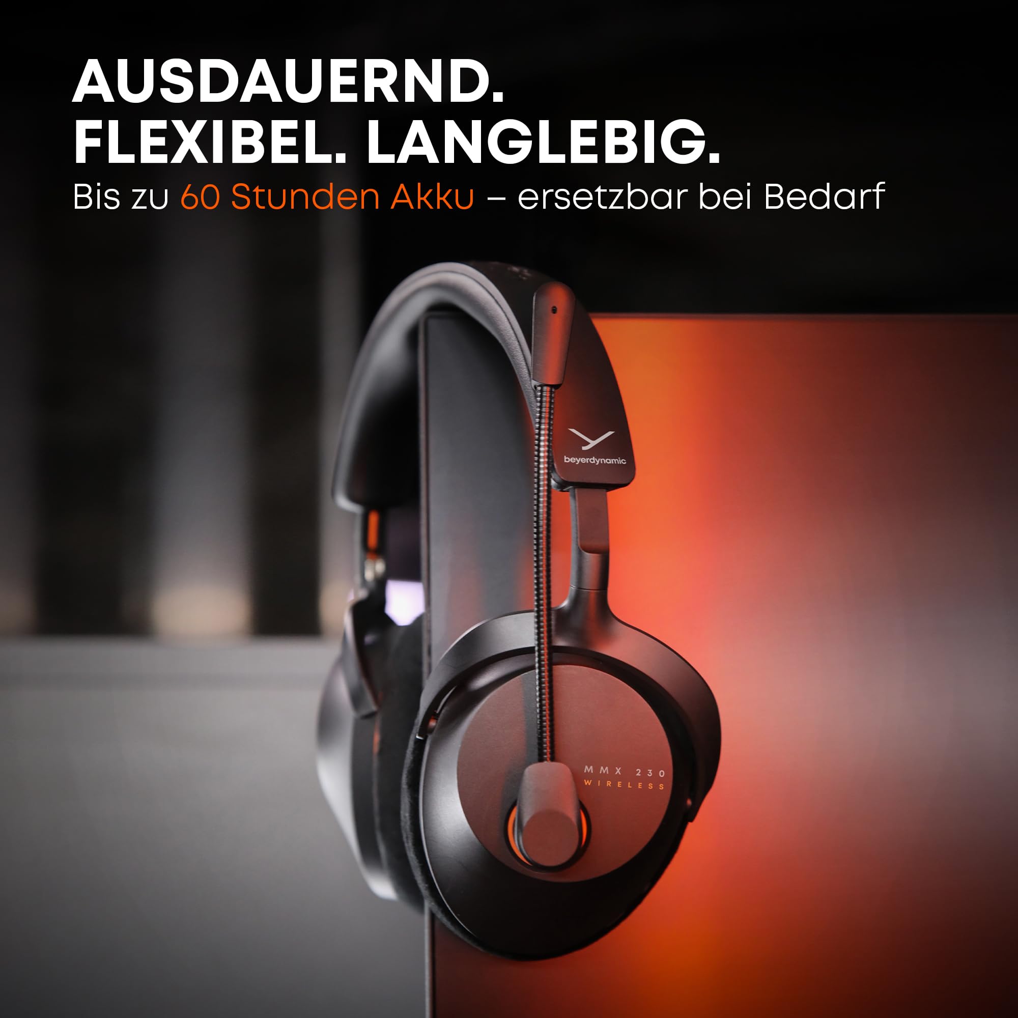 beyerdynamic MMX 230 Wireless Gaming Headset mit ANC und Bluetooth® 6.0, 60 Stunden Akkulaufzeit, ersetzbarem Akku, in schwarz - neues Update per App verfügbar