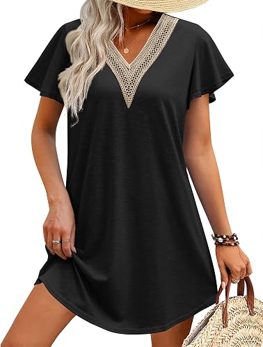 AI'MAGE Women's Swimsuit Coverups Bikini Beach Swimwear Cover Up V Neck Bathing 